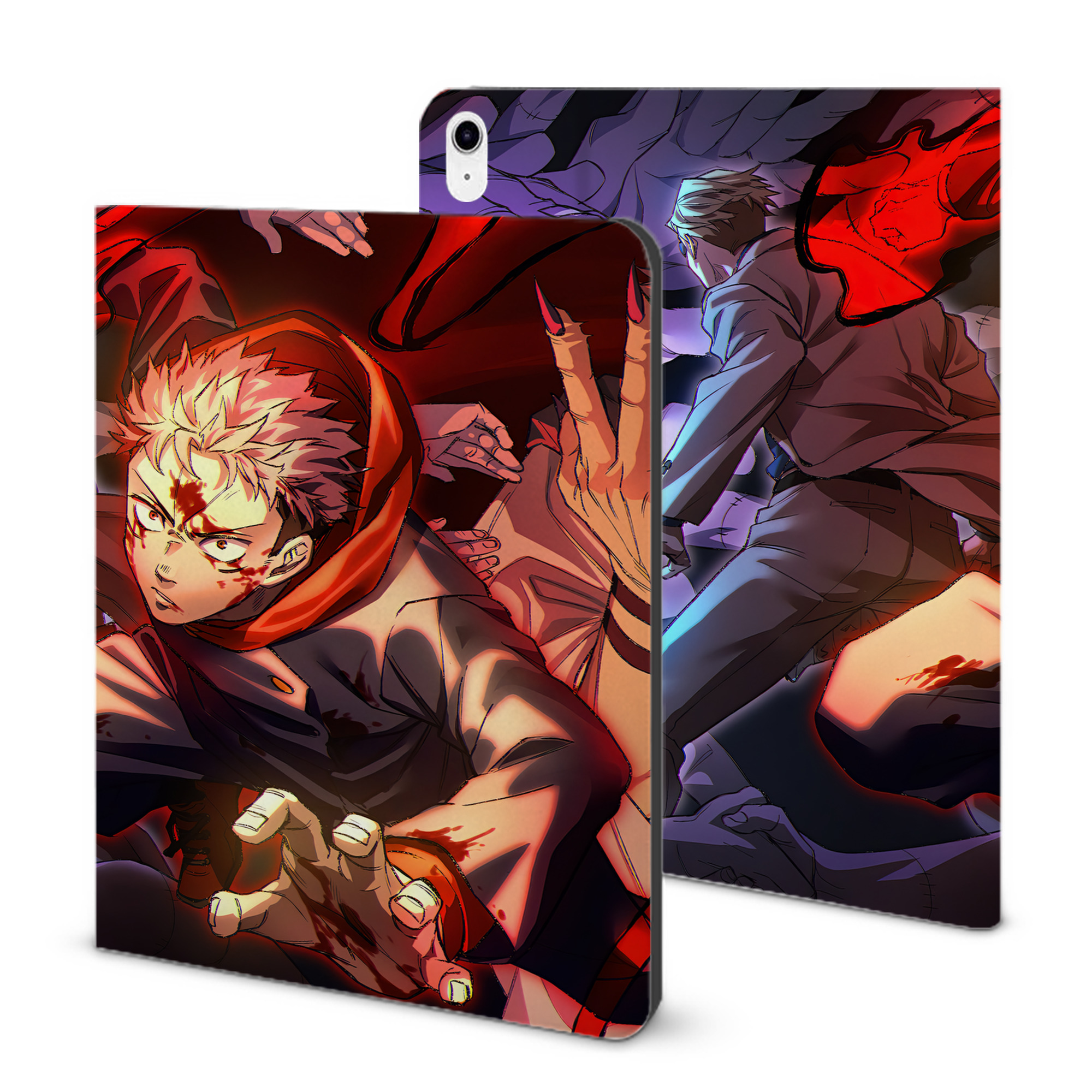 （画像用） 呪術廻戦 Jujutsu Kaisen IPad ケース ブック型 PUレザー TPU 耐衝撃 軽量 薄型 ペン収納なし 全面保護 IPad 各モデル対応